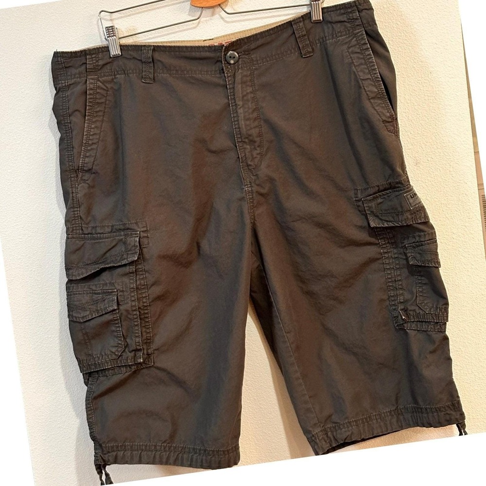Vintage Y2K 2000s UNIONBAY Brown Baggy Cargo Shorts Longline Skater Grunge
